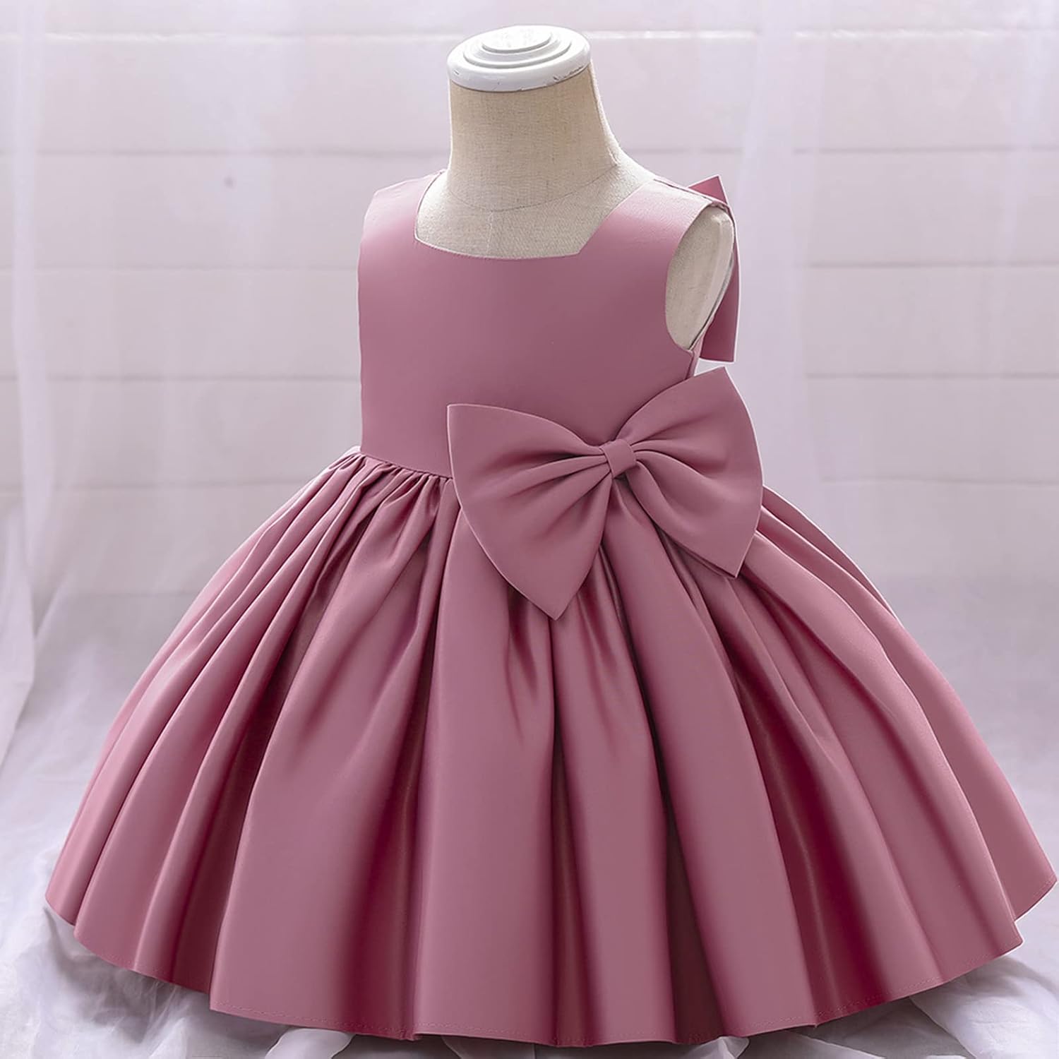 Thumbnail 2 de Toddler Flower Girl Dress Satin Bowknot