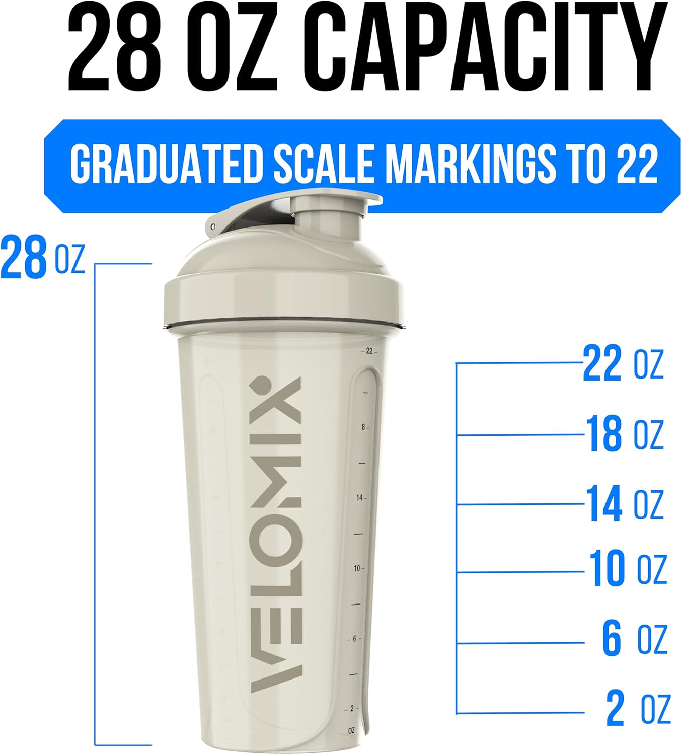 Thumbnail 3 de VELOMIX 6-Pack 28 oz protein shaker 🥤