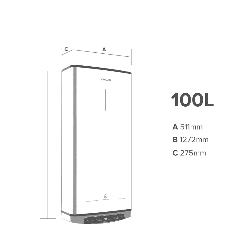 Detalle 2 de Ariston Velis Pro WiFi 100L termo eléctrico