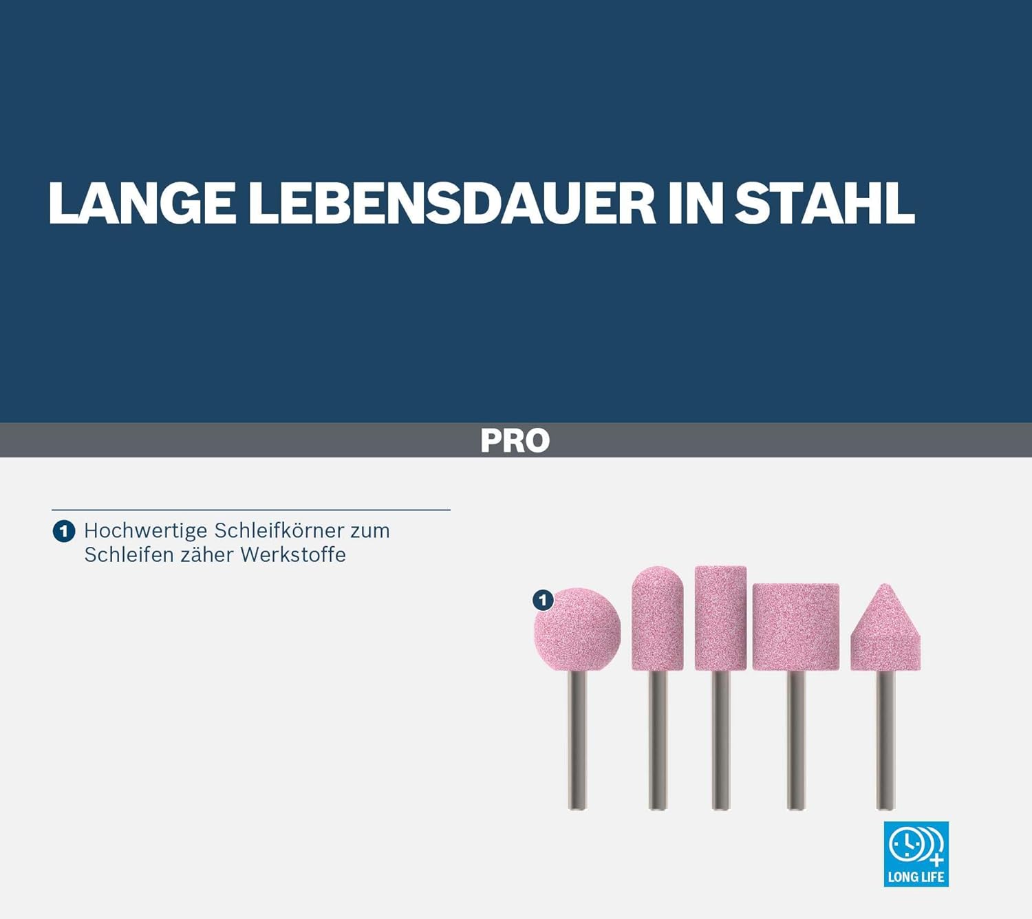 Thumbnail 4 de Bosch 5x PRO Steel mounted point set (G60) for 6 mm straight grinders