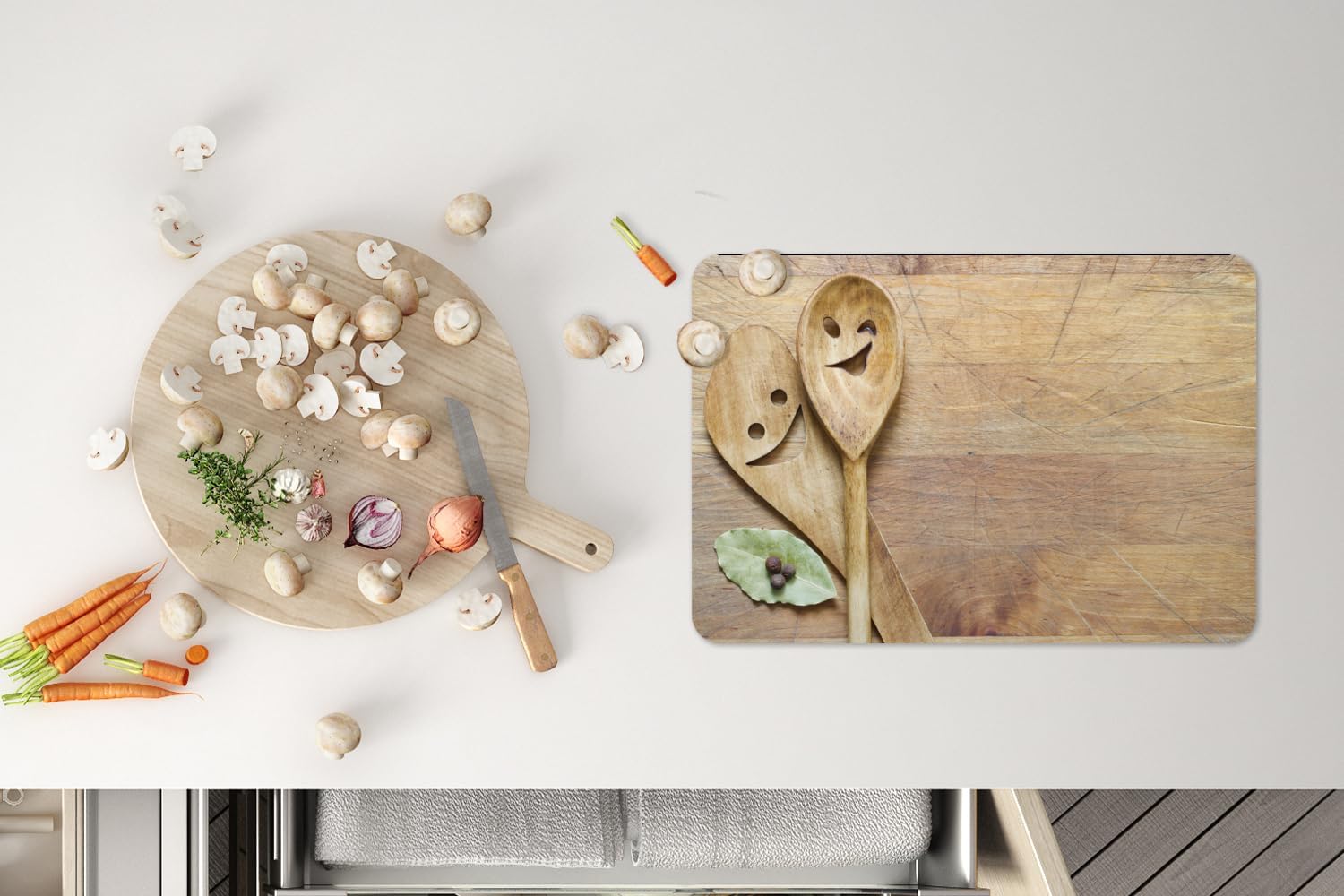 Thumbnail 5 de KitchenYeah placematset van vinyl, 6 stuks, 45 x 30 cm, rechthoekig