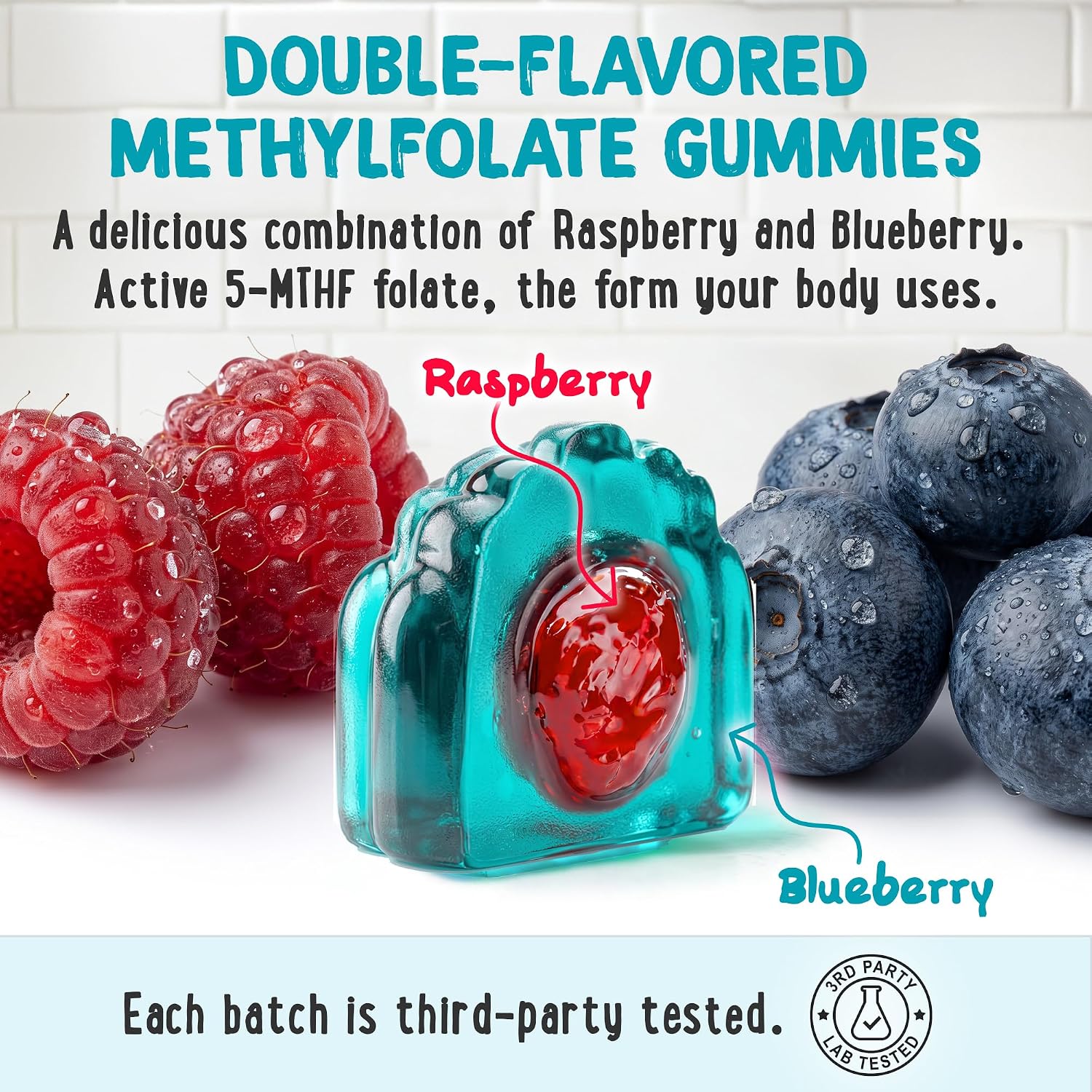 Detalle 2 de 5-MTHF Folate Gummies