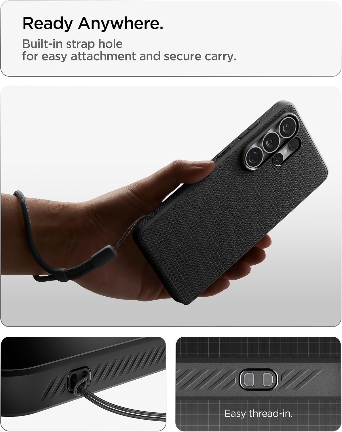 Thumbnail 6 de Spigen Liquid Air Hülle für Samsung Galaxy S26 Ultra – rutschfest, schlankes TPU mit Truss-Design und Sound Tunnel