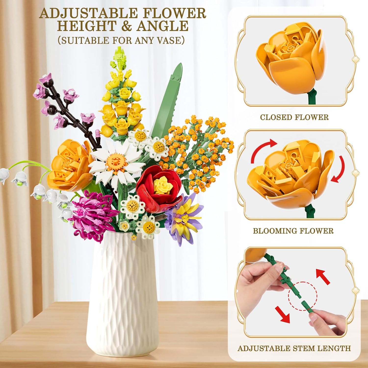 Thumbnail 1 de Blumen Bausteine Set 1070 Teile