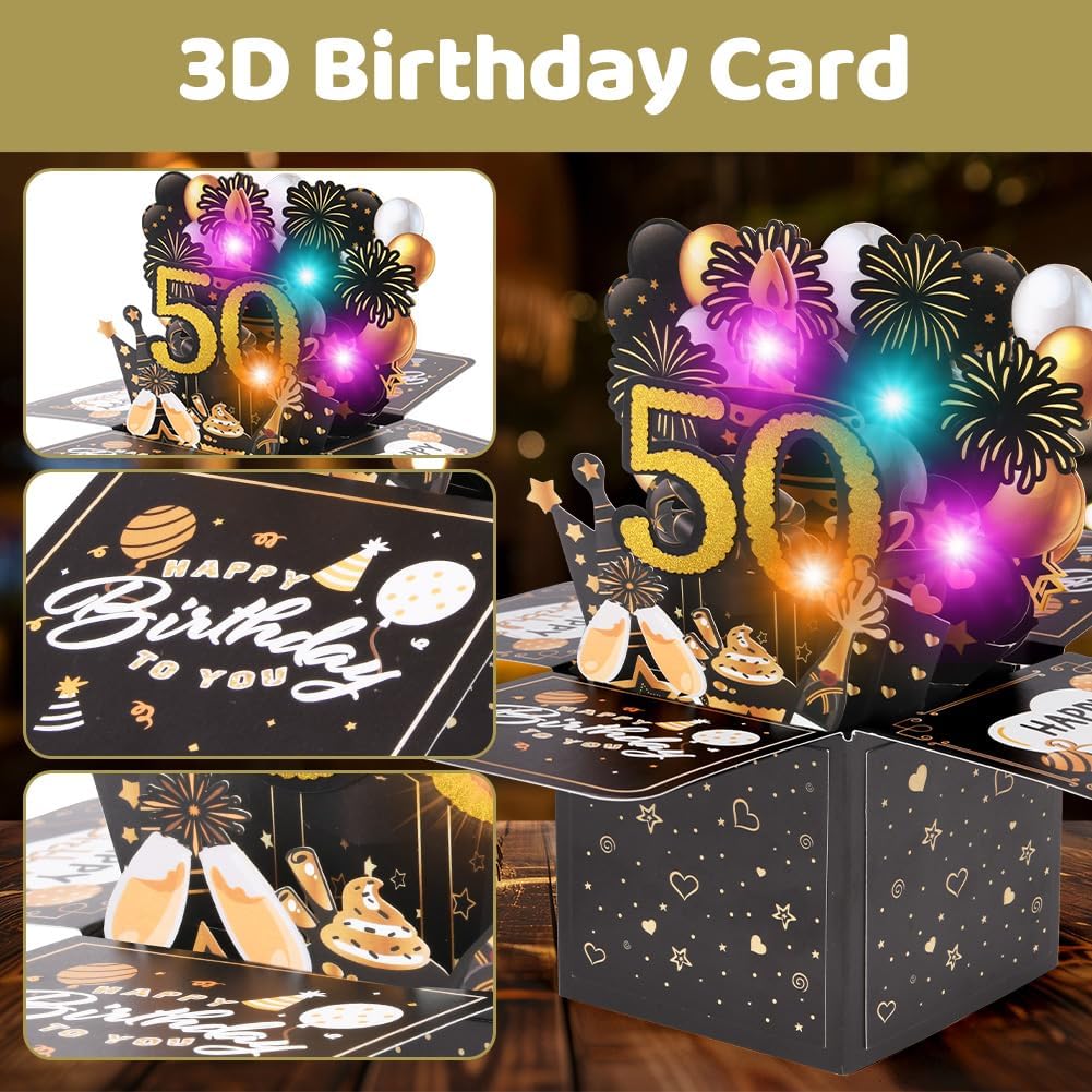 Thumbnail 4 de OFFCUP 50 Ans Carte pop-up 3D musicale 🎉