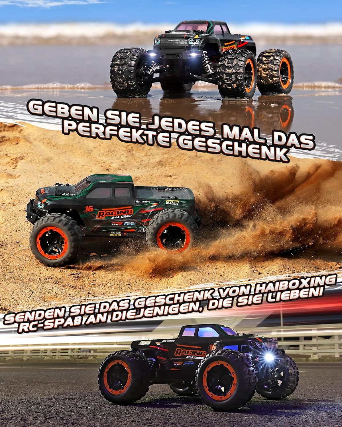 Detalle 2 de HAIBOXING 1:16 RC Monster Truck 36 km/h