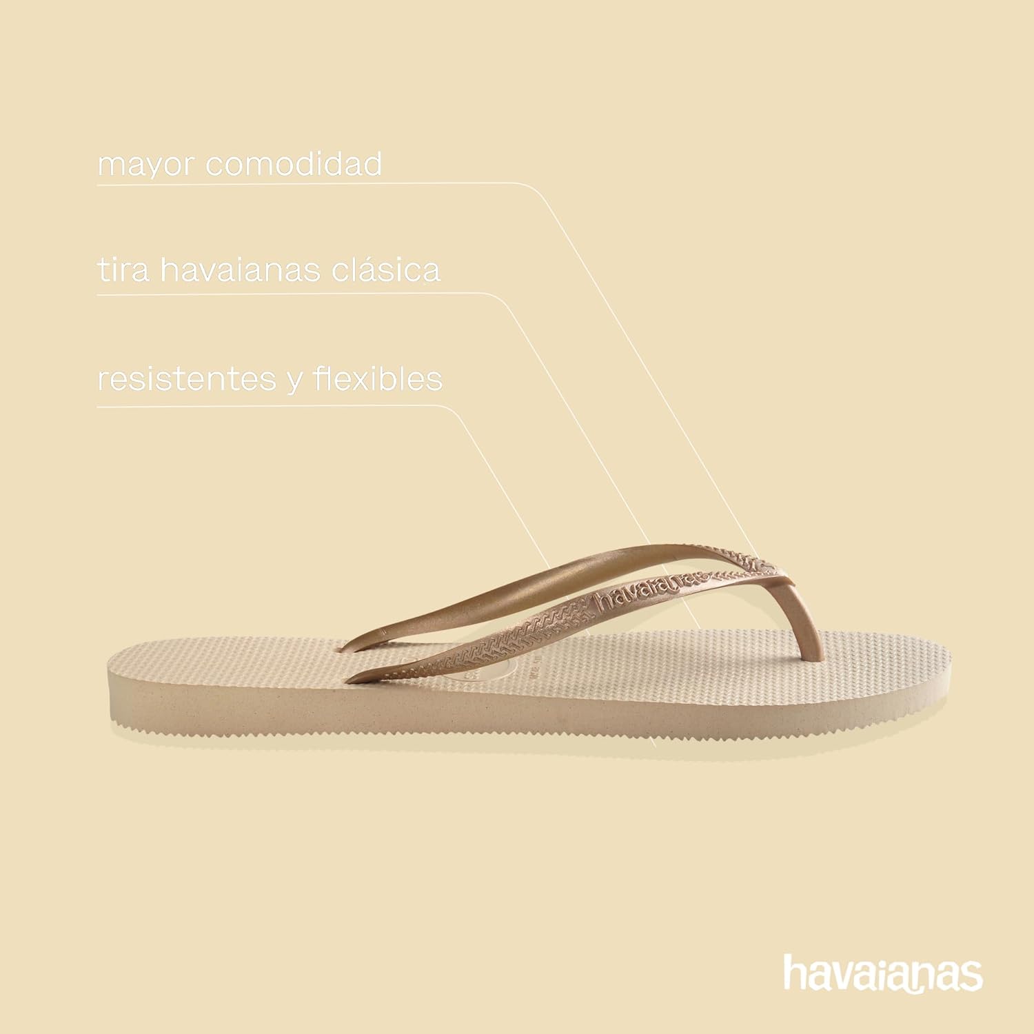 Thumbnail 3 de Havaianas Slim para mujer: chanclas elegantes con suela texturizada de goma