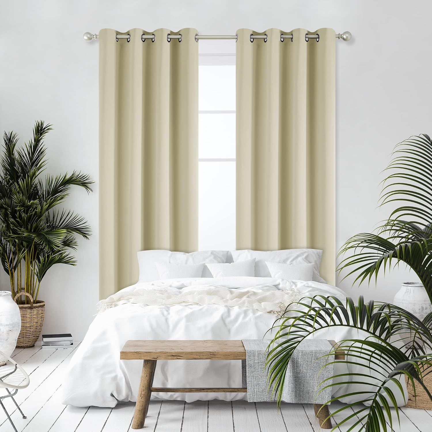 Thumbnail 5 de Deconovo Eyelet Thermal Blackout Curtains 52"x84" 🪟