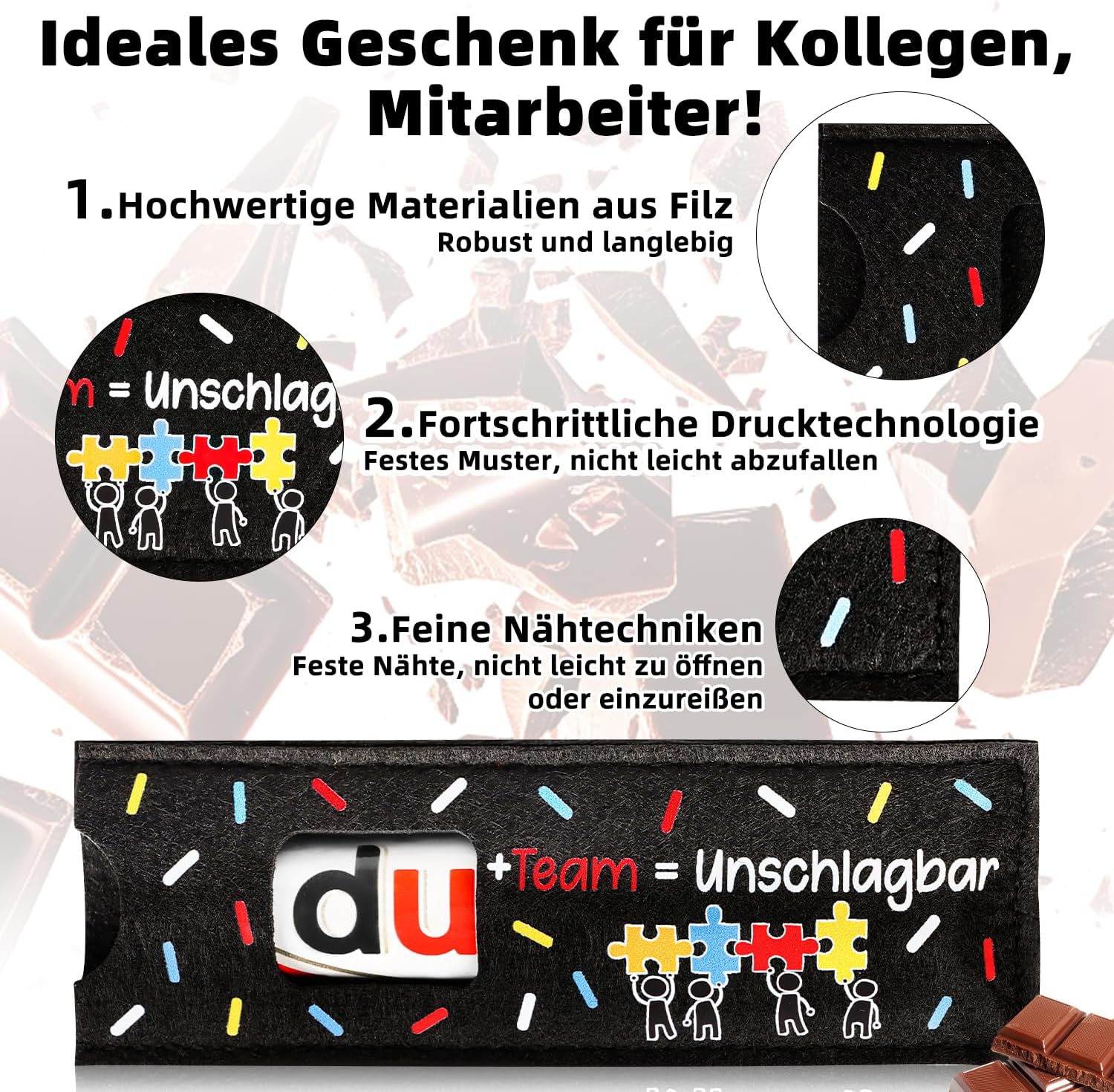 Thumbnail 1 de Giftota 6er-Set Teamgeschenke: Filzhülle für Duplo-Geschenke (Ohne Schokolade)