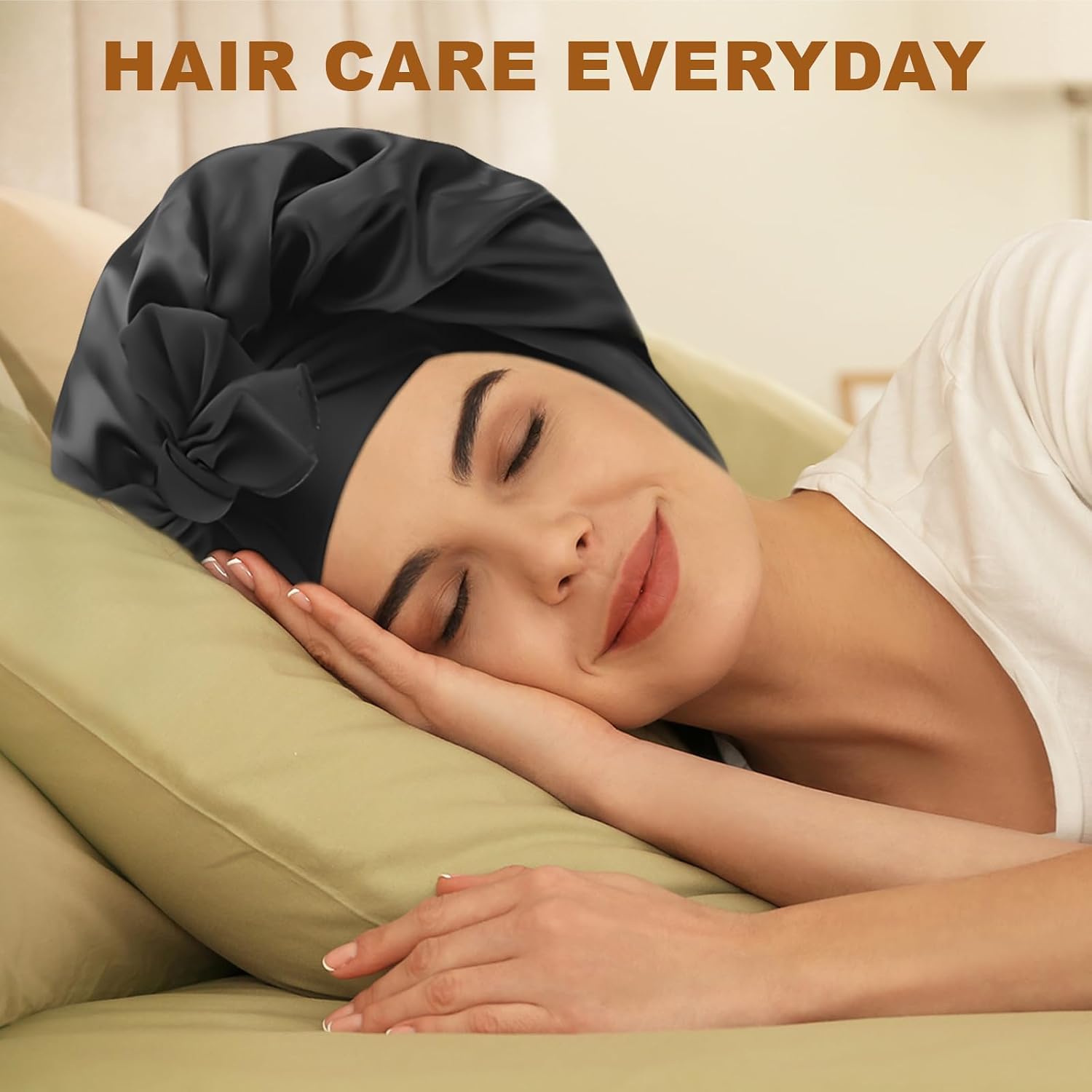 Thumbnail 5 de Starvortex Satin Bonnet, Large – Silky Sleep Wrap with 2 Satin Scrunchies