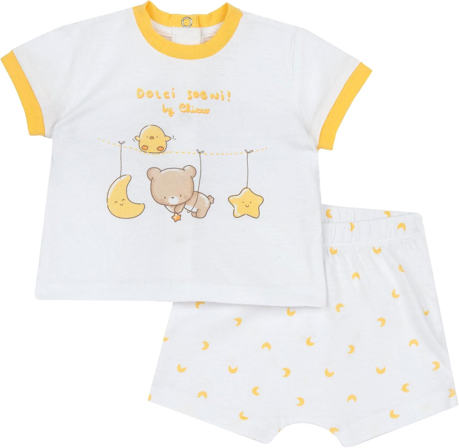 Detalle de Ensemble bébé Chicco avec T-shirt et Short – coton 0-24 mois, ouverture dos