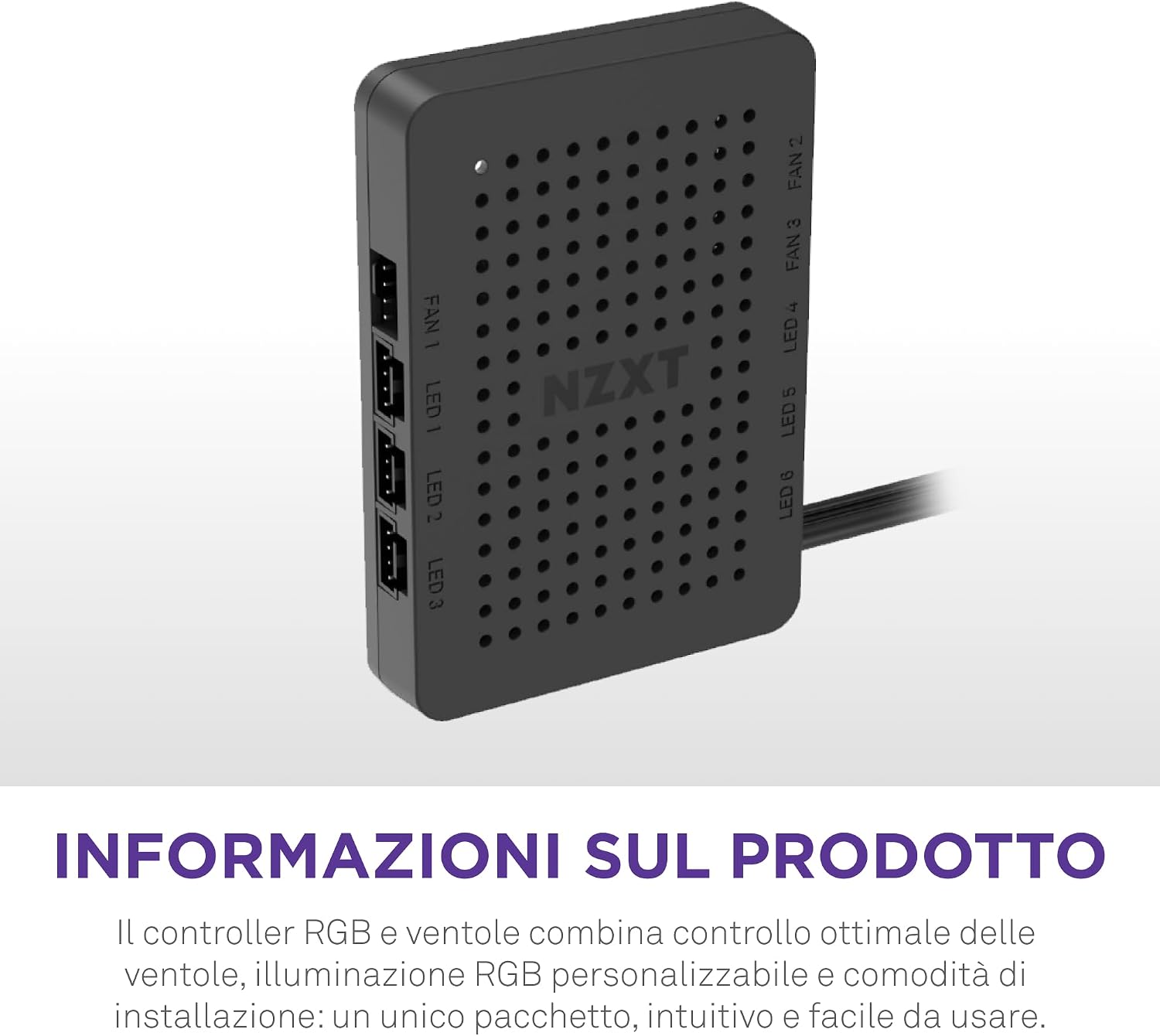 Thumbnail 4 de NZXT RGB & Fan Controller AC-CRFR0-B1 6 canali ARGB
