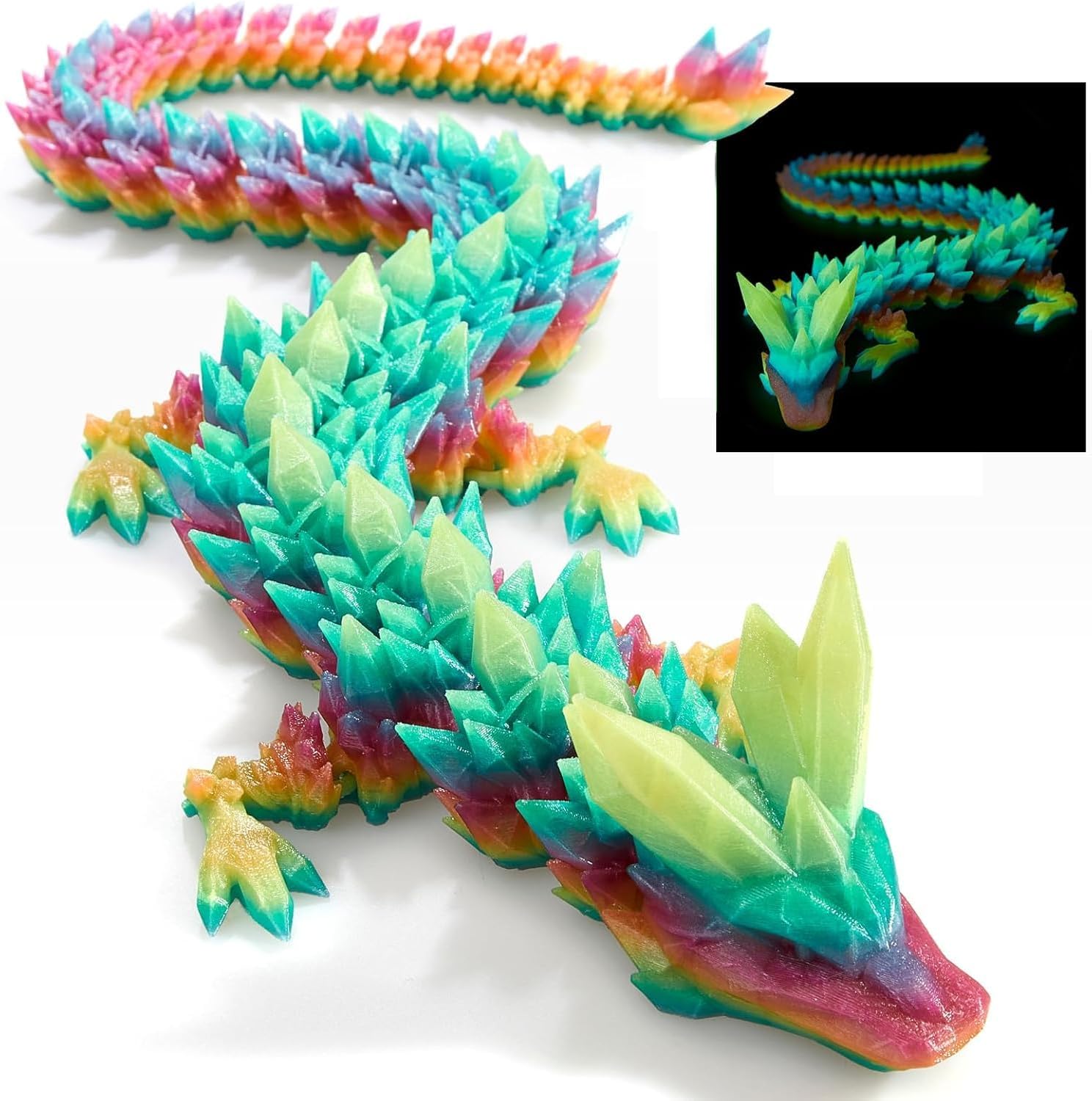HyBaiS 24 inch glow-in-dark 3D dragon
