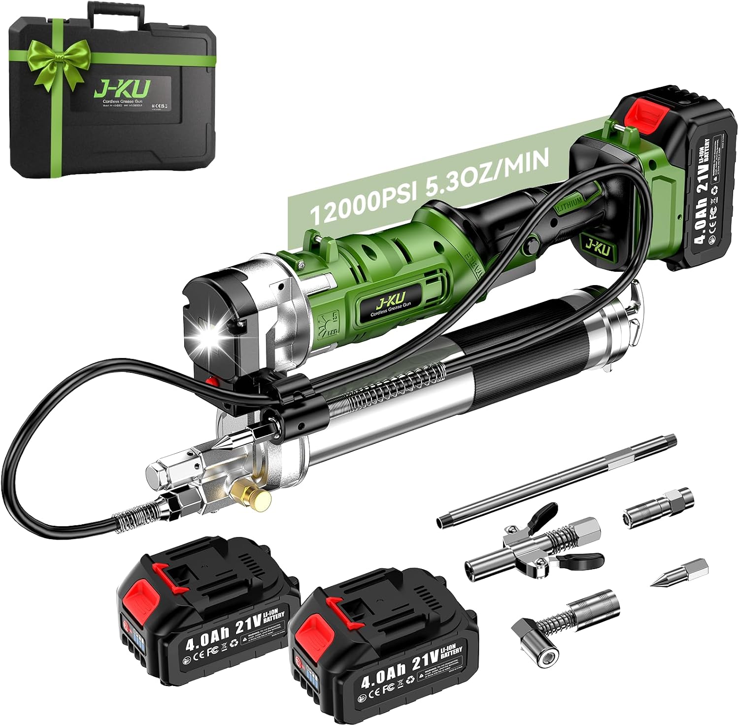 Detalle de J-KU Electric Grease Gun 4.0Ah