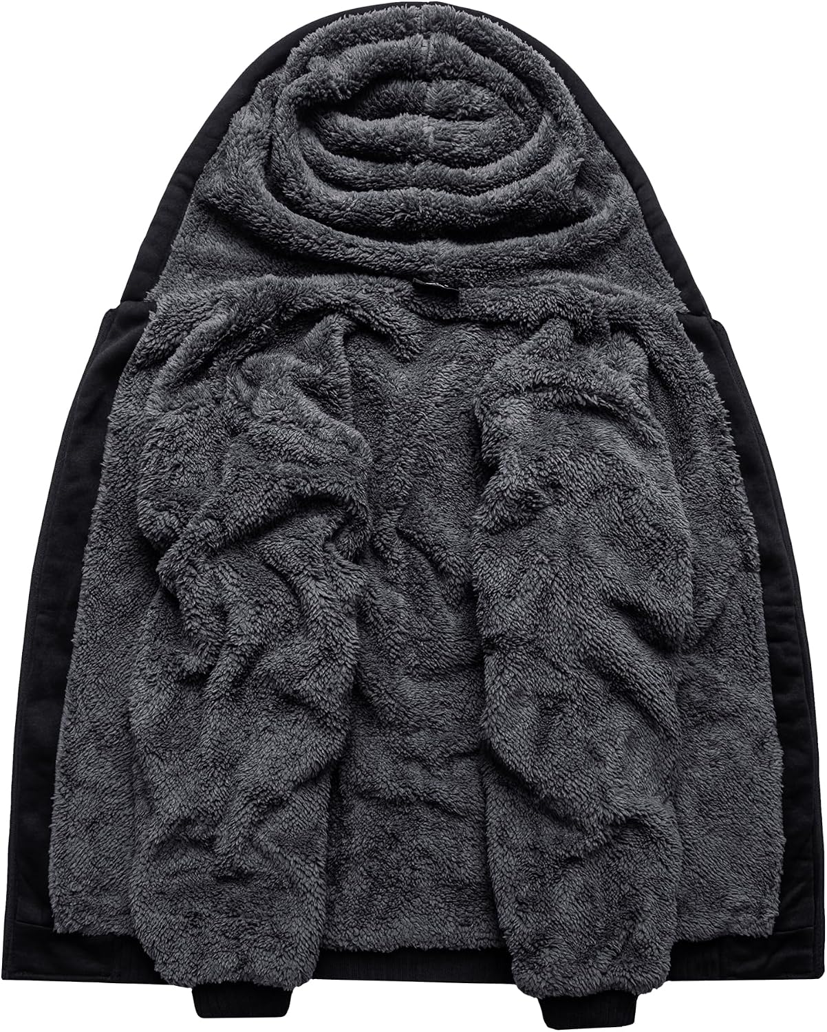 Detalle de SCODI Men's Sherpa-Lined Zip-Up Hoodie