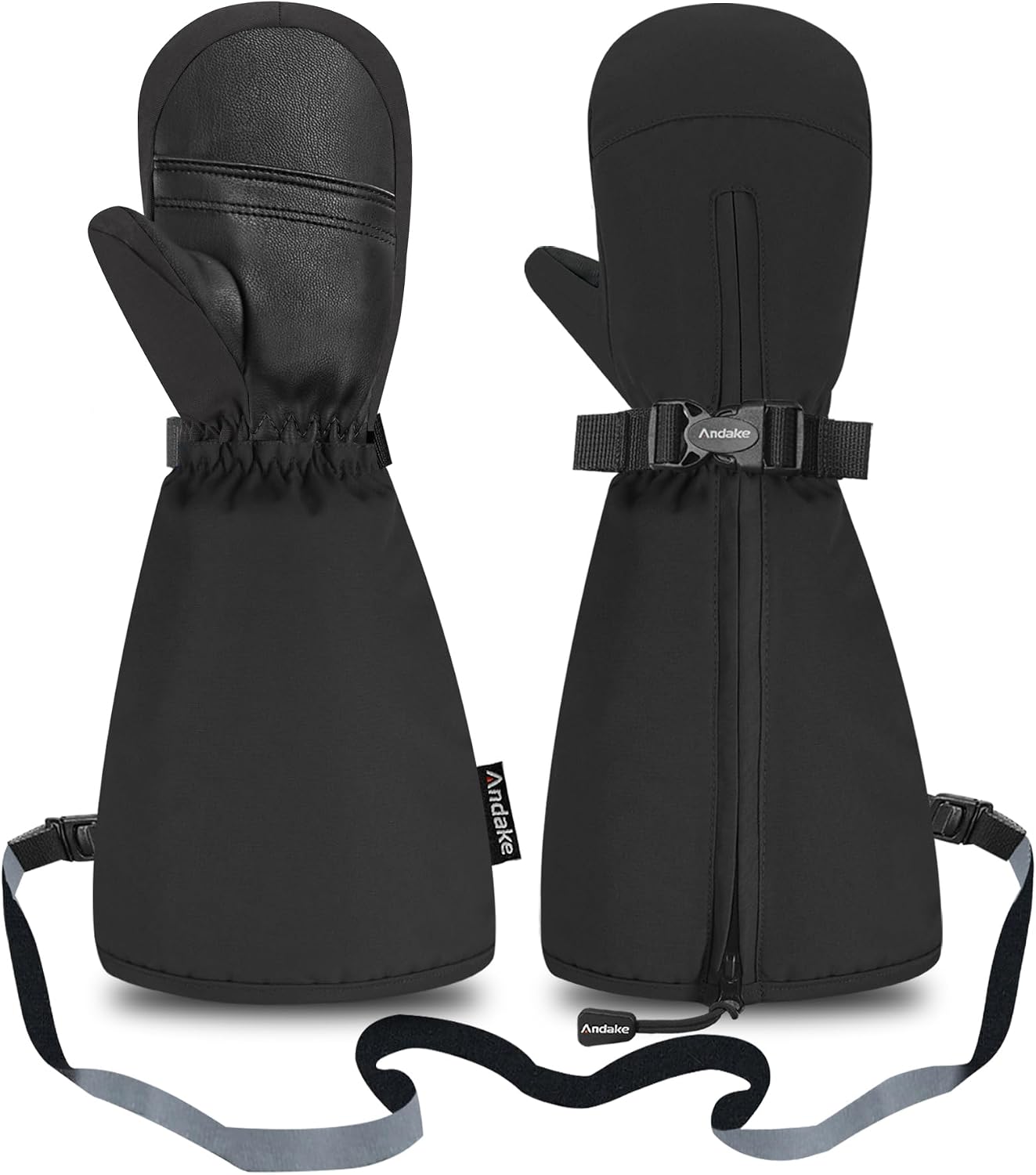 Detalle de Andake Kids Ski Mittens, Waterproof and Windproof Winter Gloves