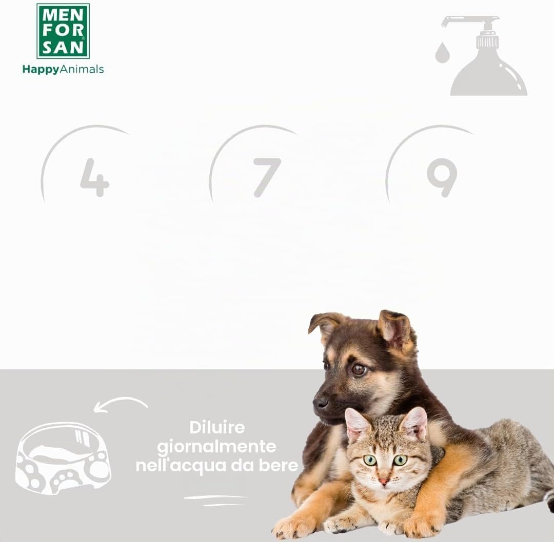 Detalle de MENFORSAN Collutorio anti-tartaro per cani e gatti da bere, 500 ml