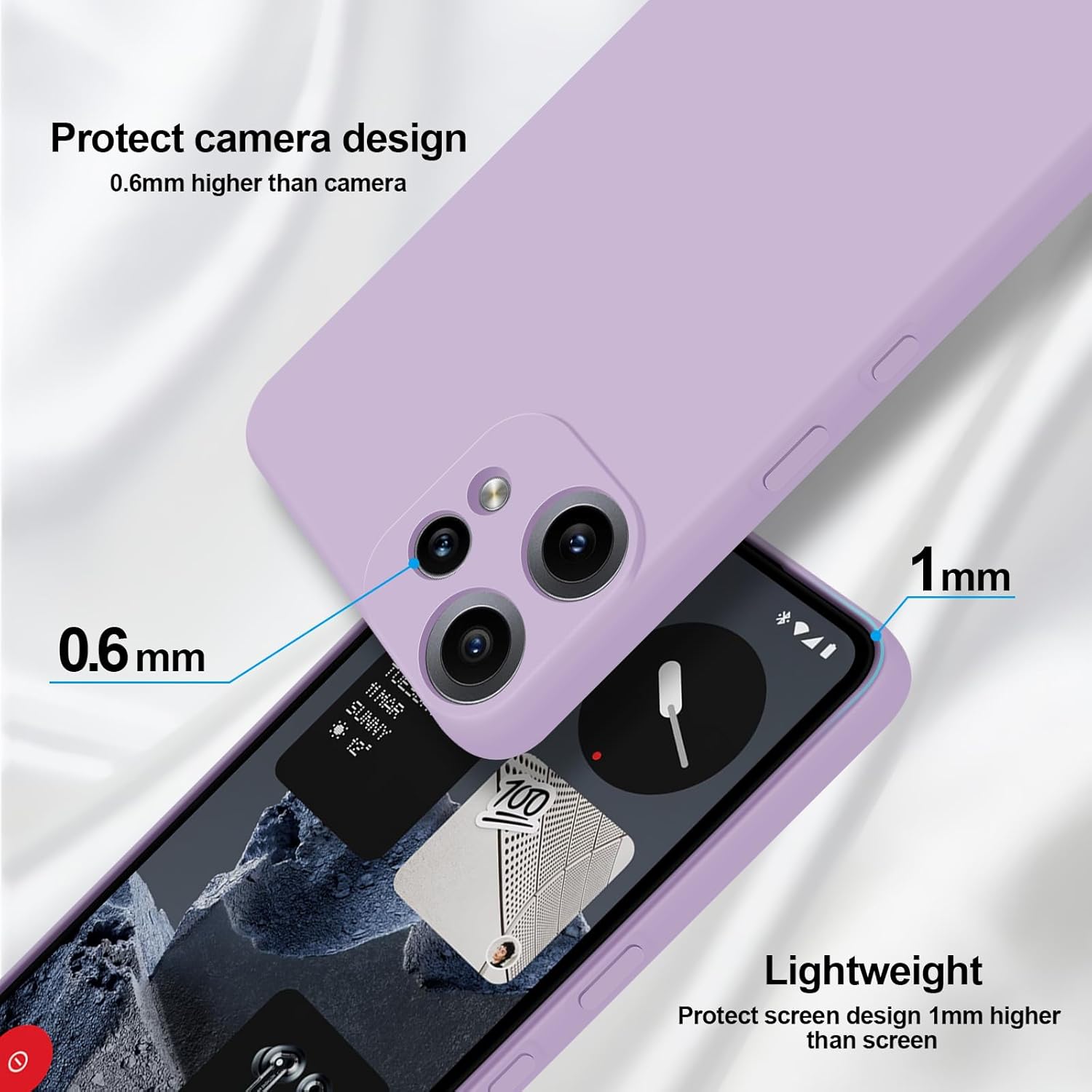 Thumbnail 2 de GiiYoon Hülle kompatibel mit Nothing CMF Phone 2 Pro – Hochwertiges Liquid Silicone Case in Lila