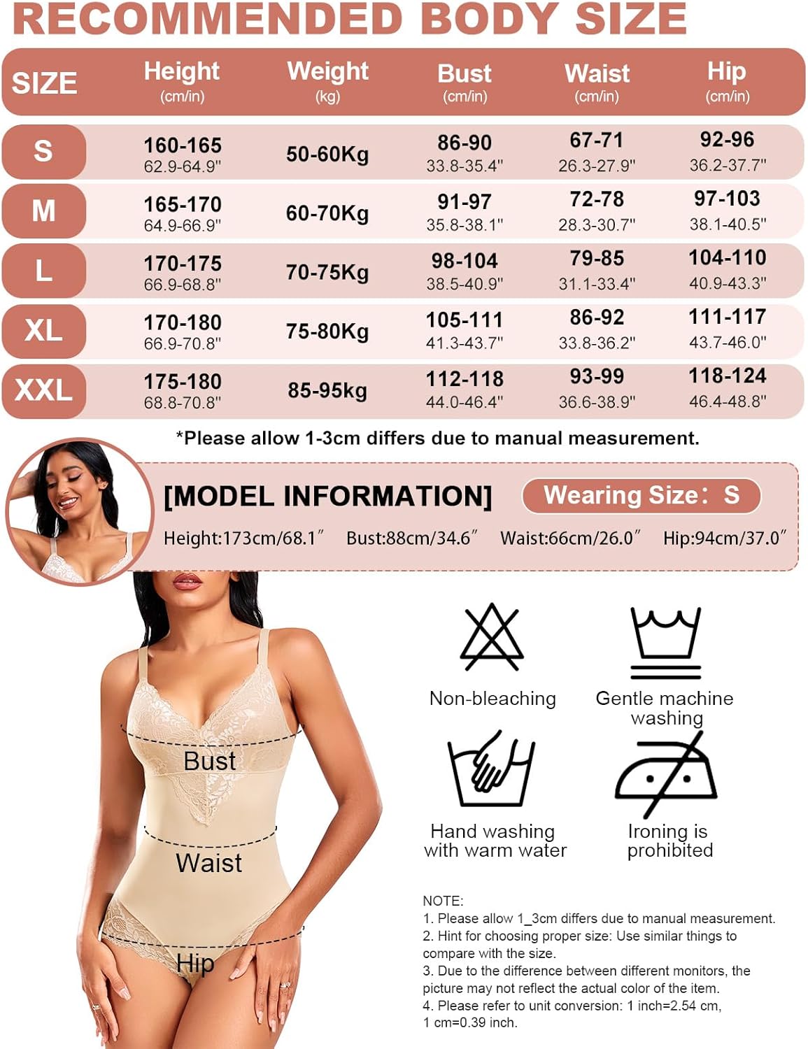 Detalle 2 de PASUDA Body Contenitivo Modellante Donna con pizzo – Bodysuit shapewear
