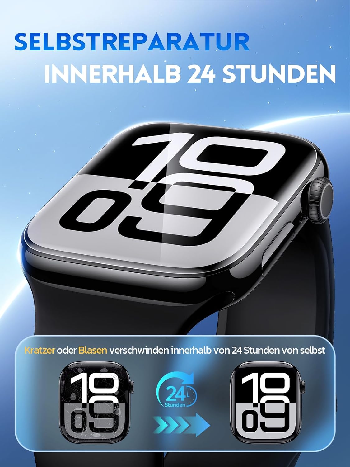 Detalle de Misxi TPU Schutzfolie 6er-Pack für Apple Watch Series 11/10 (46 mm)