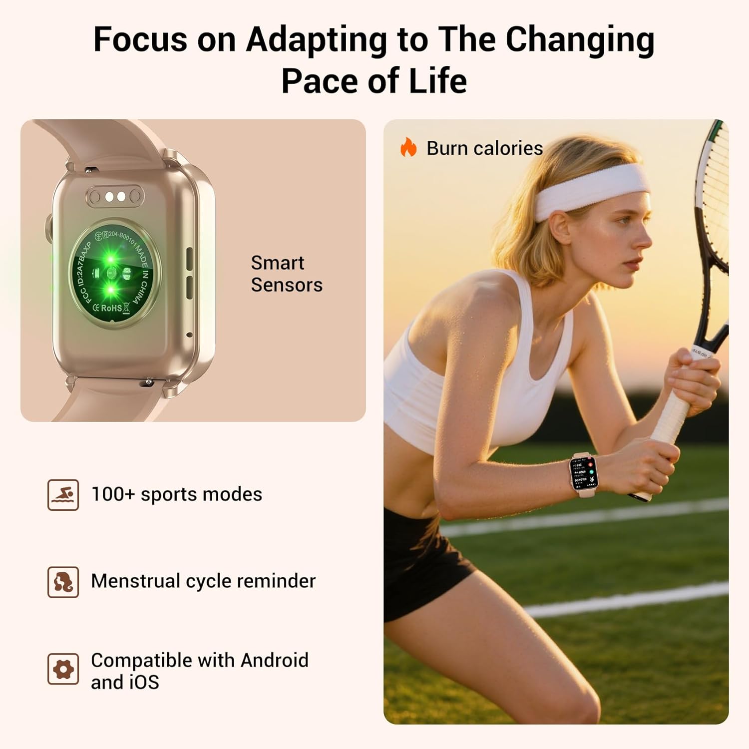 Thumbnail 1 de Baolubao Smart Watch for Women & Men: 1.91" HD Display, 100+ Sports Modes, ECG-free Health Tracking & LED Flashlight