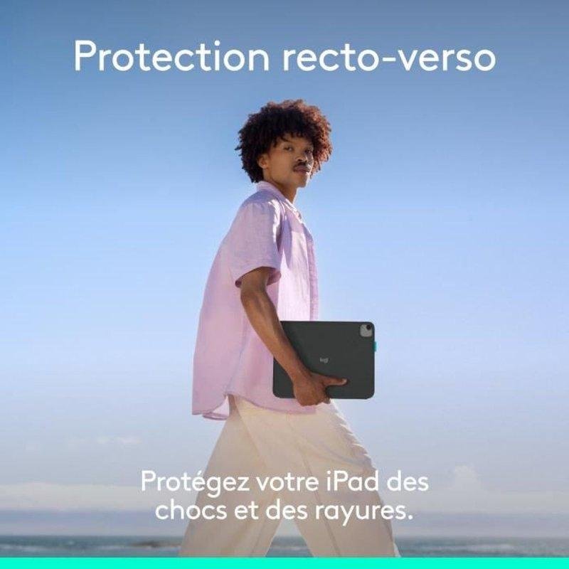 Detalle de Logitech Flip Folio: Teclado Bluetooth QWERTZ Suizo para iPad Pro 11" / Air 11