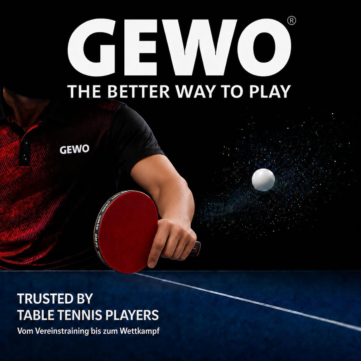 Thumbnail 5 de GEWO Ball Select Pro 40+ *** – piłka do tenisa stołowego ABS, biała, z atestem ITTF