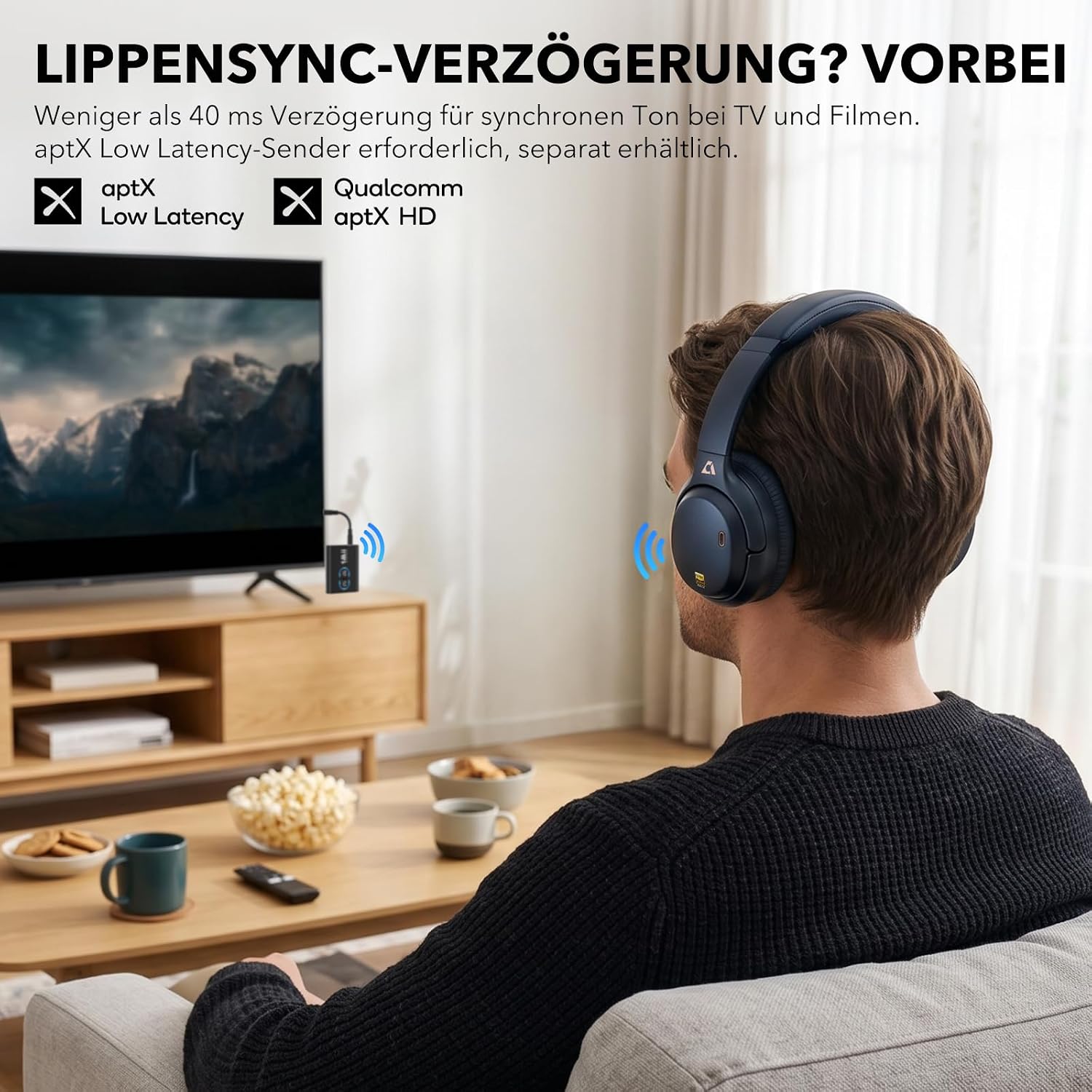 Detalle 2 de 1Mii E700: Kabellose Bluetooth Over-Ear mit Hybrid ANC und LDAC – Für Pendler und Vielreisende