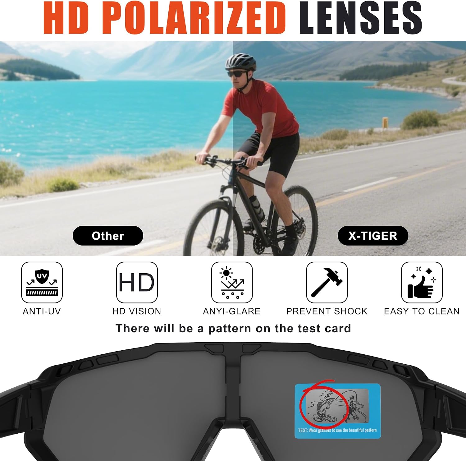 Detalle de X-TIGER Gafas ciclismo 5 lentes UV400