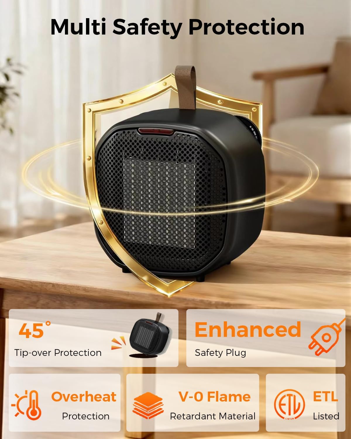 Thumbnail 5 de Electactic Portable Ceramic Space Heater 1500W