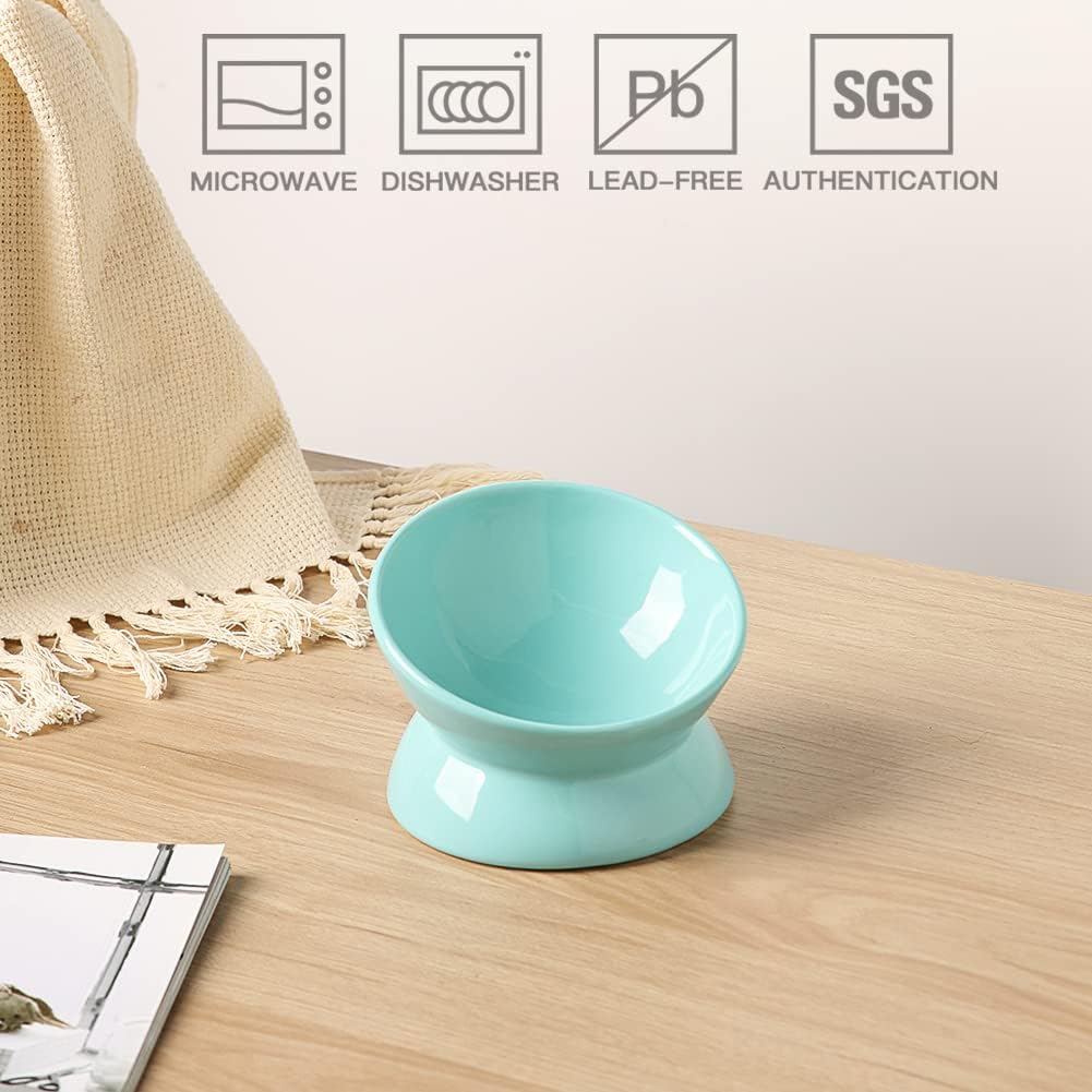 Detalle de Sweejar Home slanted cat bowls 140ml