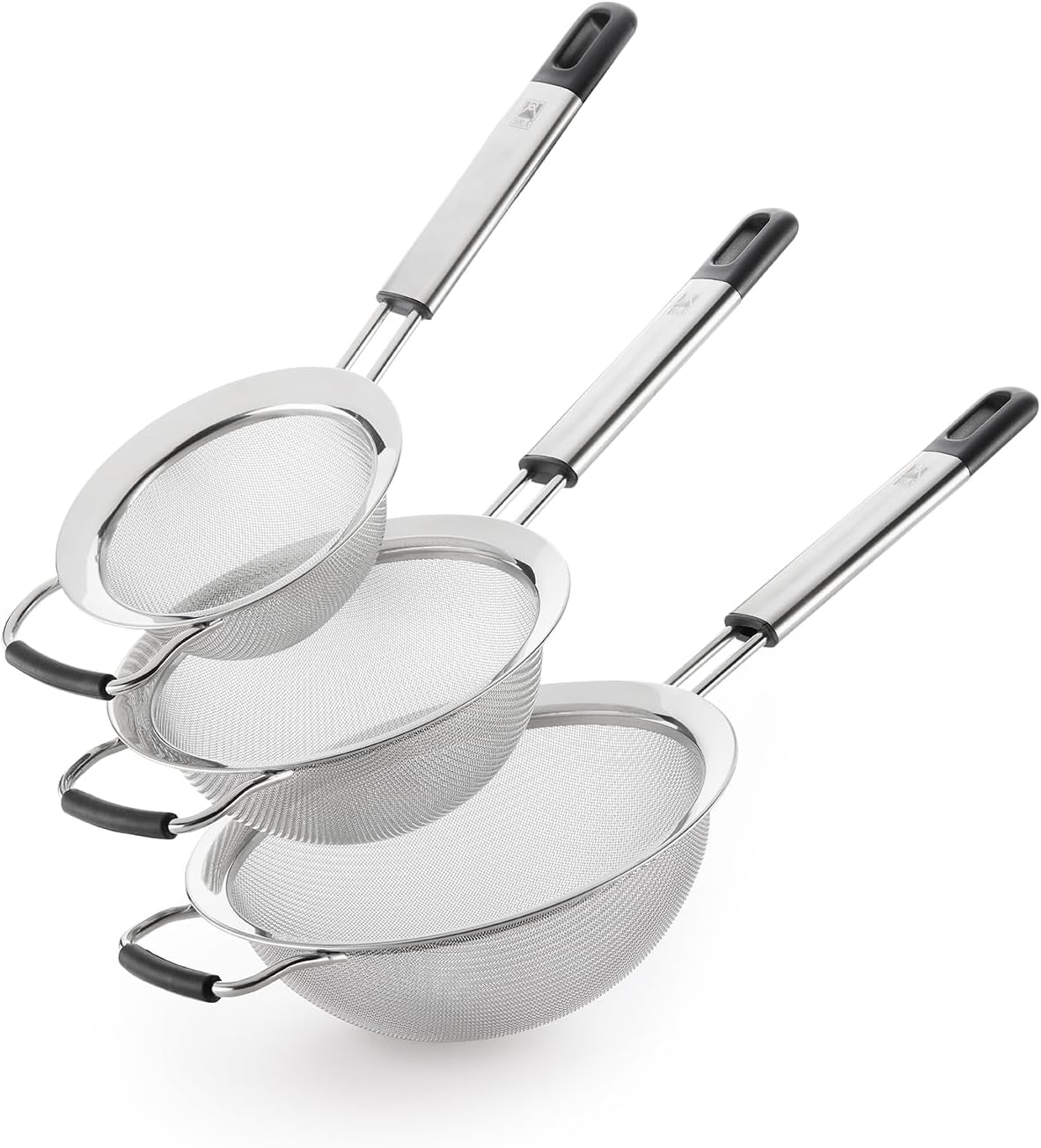 BRA Set 3 coladores 12-16-19 cm acero inox 18/10