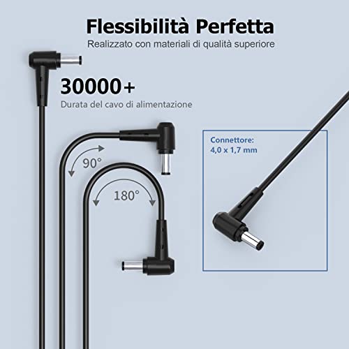 Detalle 2 de VUOHOEG 65W Caricatore Portatile per Lenovo IdeaPad – Alimentatore 20V 3,25A, con connettore 4,0×1,7 mm