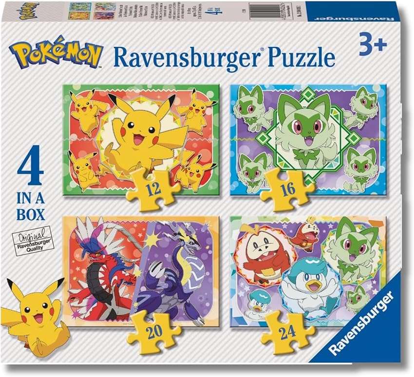 Detalle de Ravensburger Pokémon Pack 4 puzzles 72 piezas