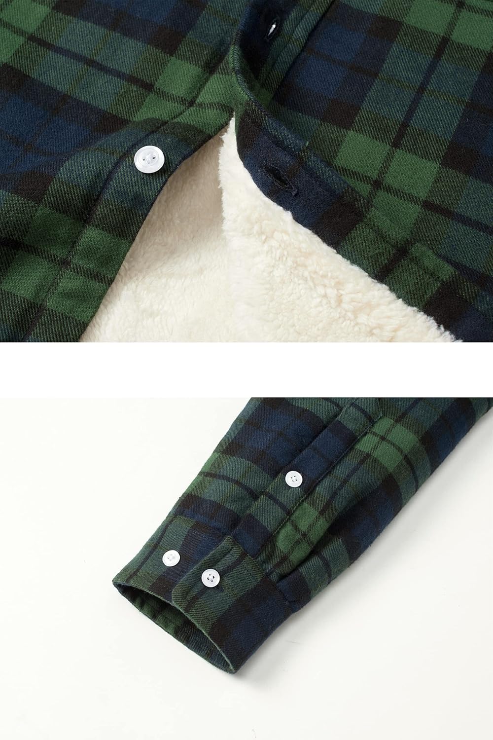 Thumbnail 5 de TACVASEN Herren Fleece Thermohemd Warm Flanellhemd