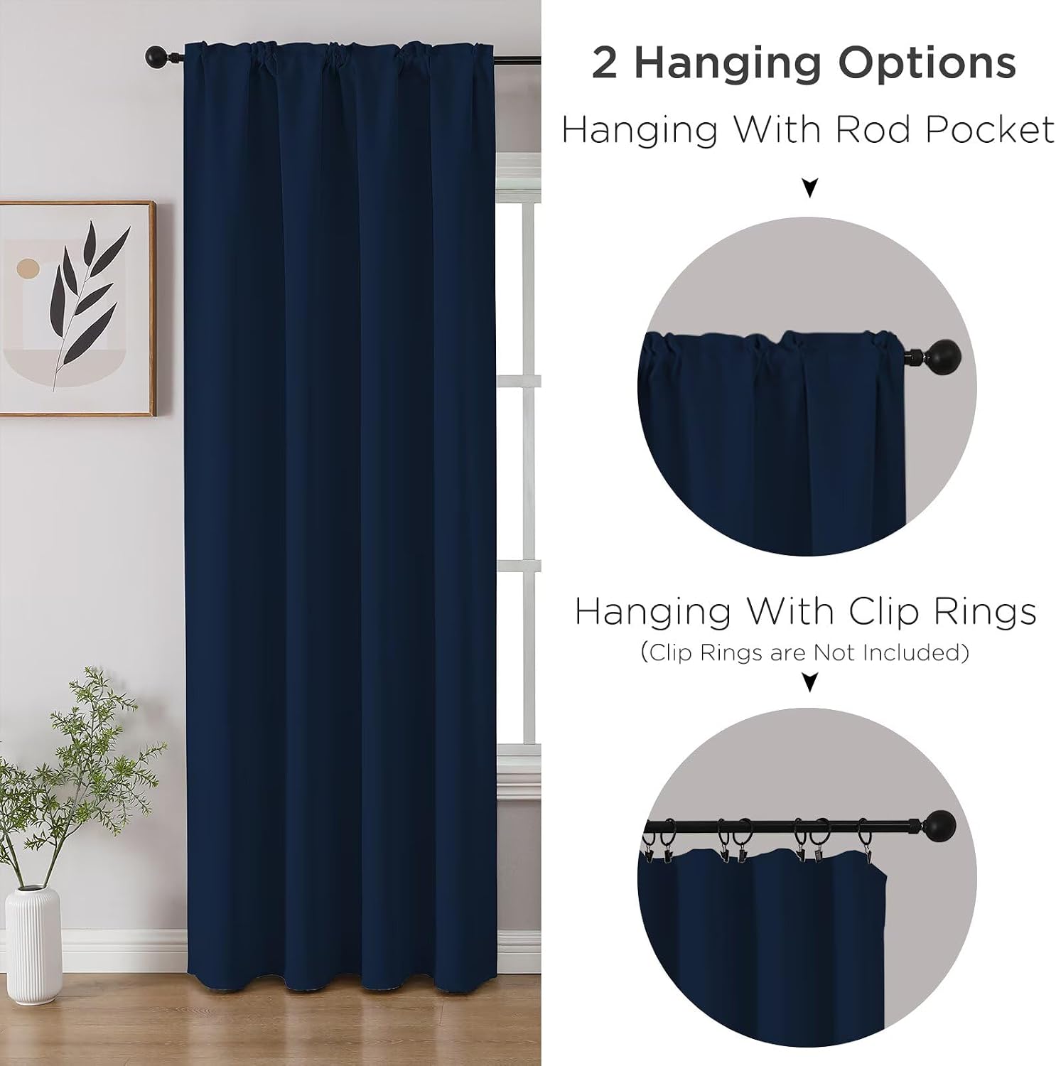 Thumbnail 2 de CUCRAF Blackout Curtains 84-Inch Length
