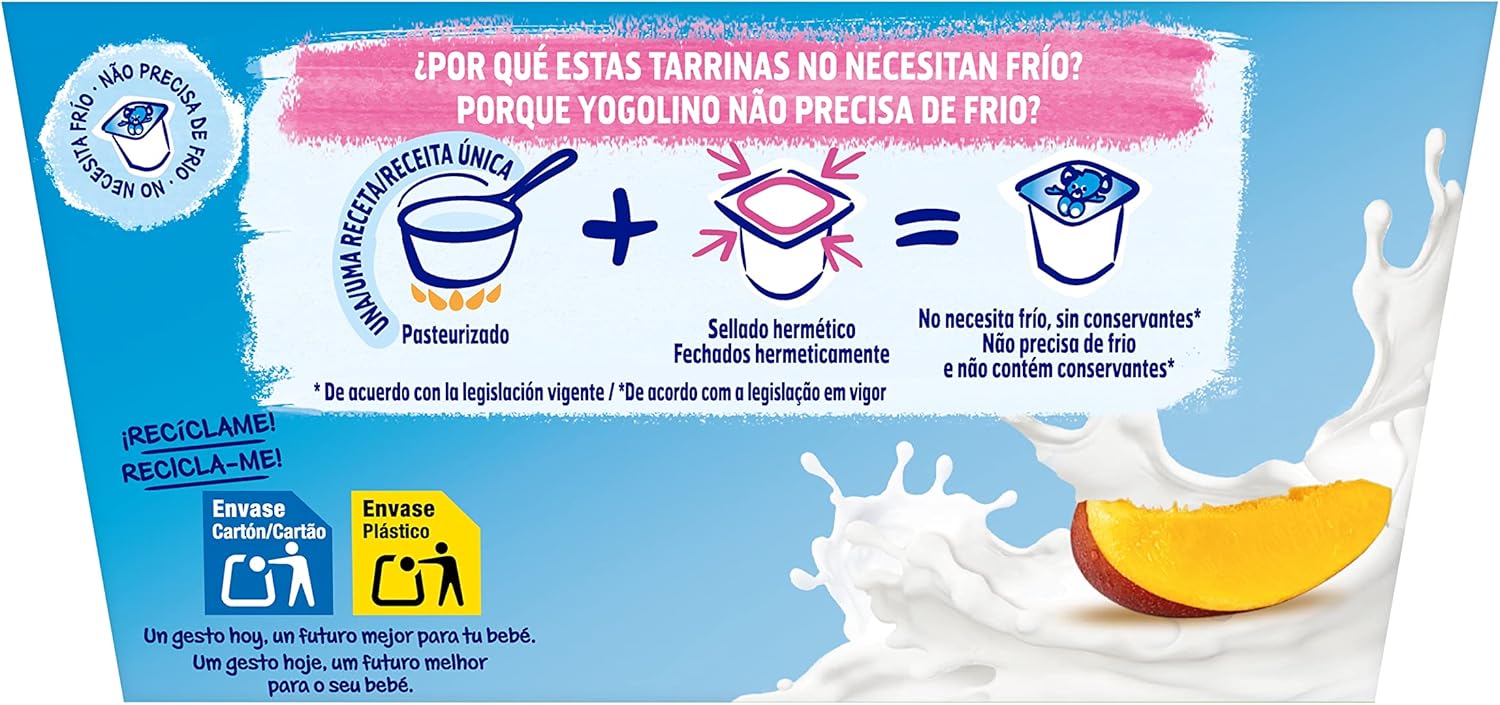 Detalle 2 de Nestlé Yogolino Fresa Plátano 🥄 Pack 6 (4x100g) a partir de 8 meses