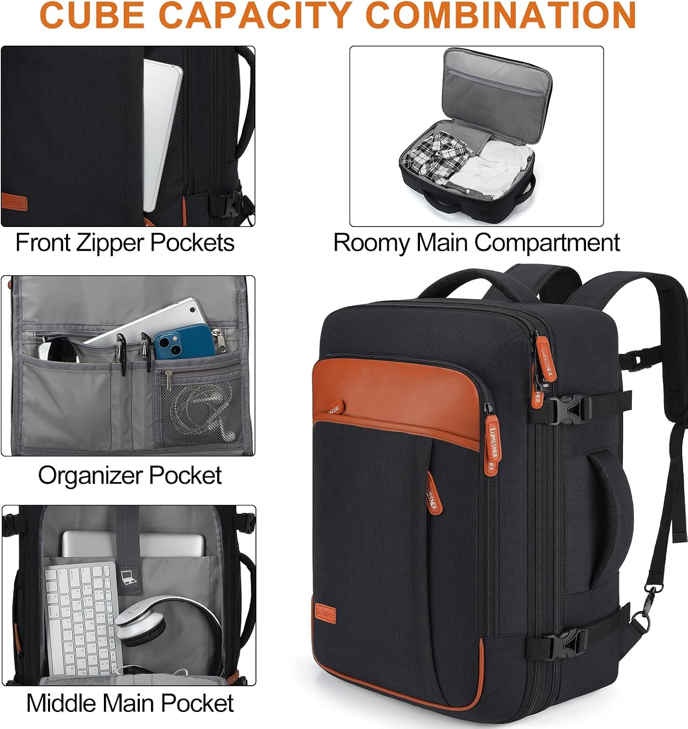 Thumbnail 5 de Lumesner Carry on Backpack 40L