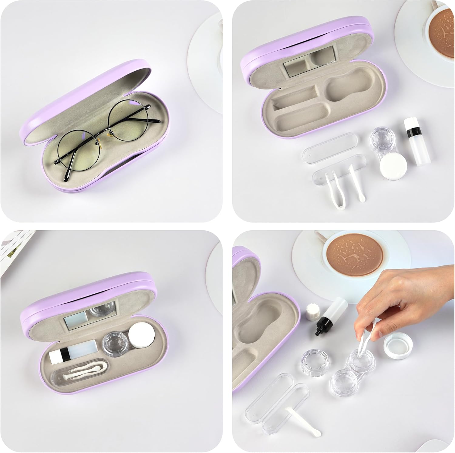 Thumbnail 5 de Eyeglass Case Double Sided Travel Size: 2-in-1 Portable Box for Glasses and Contacts