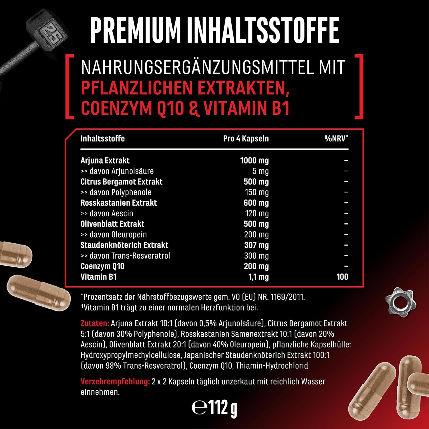Thumbnail 6 de Heart Essentials Herz-Komplex von German Elite Nutrition – 120 vegane Kapseln mit Q10 & Vitamin B1