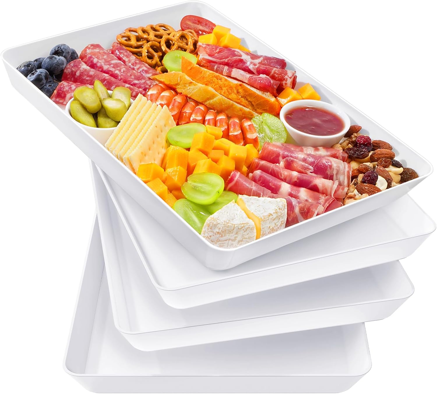 Lifewit Serving Tray 16 x 12 inches, 4 pack