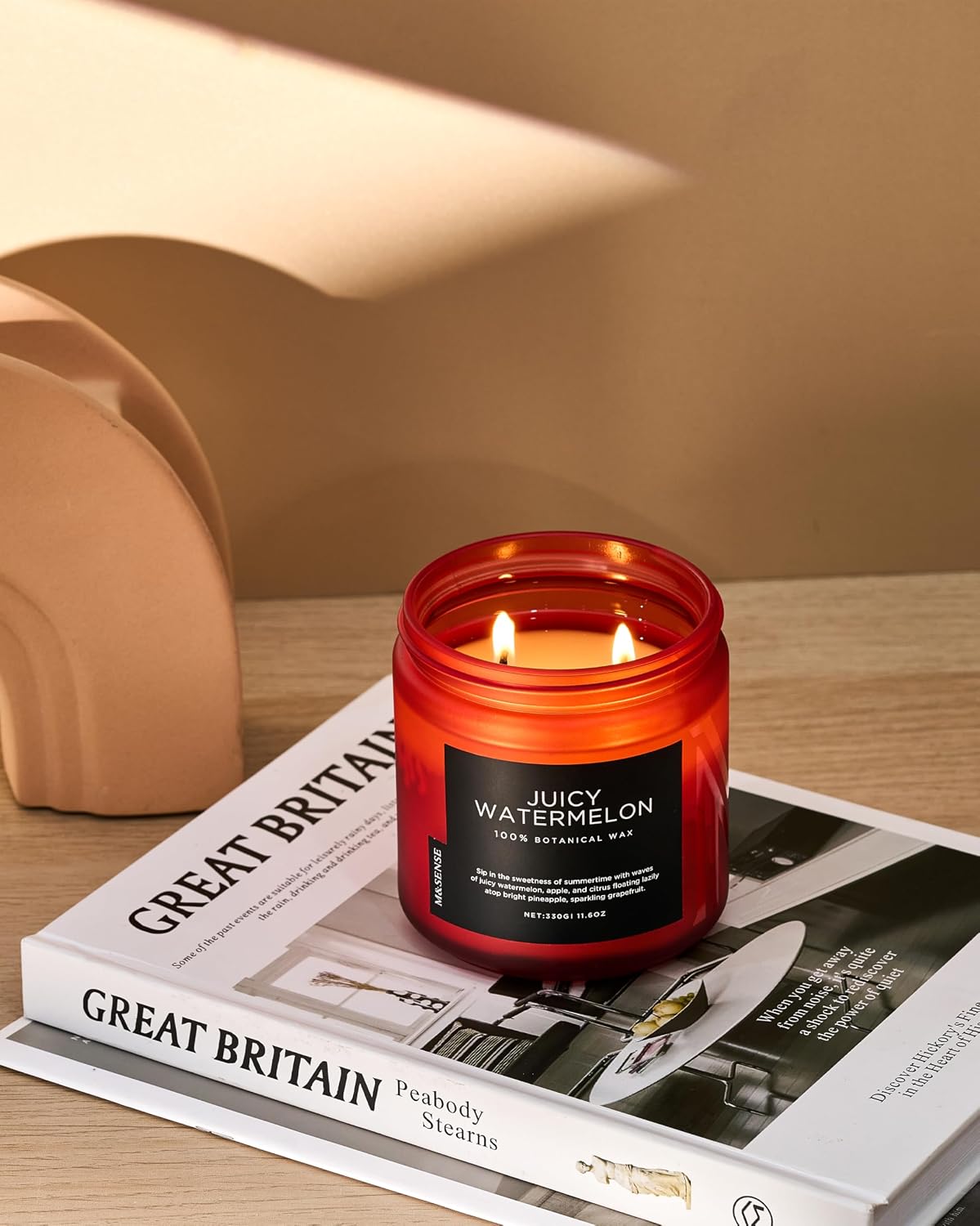 Thumbnail 6 de M&SENSE Juicy Watermelon Soy Candles — 11.6oz, 70-Hour Dual-Wick, Clean Non-Toxic Aromatic Diffusion