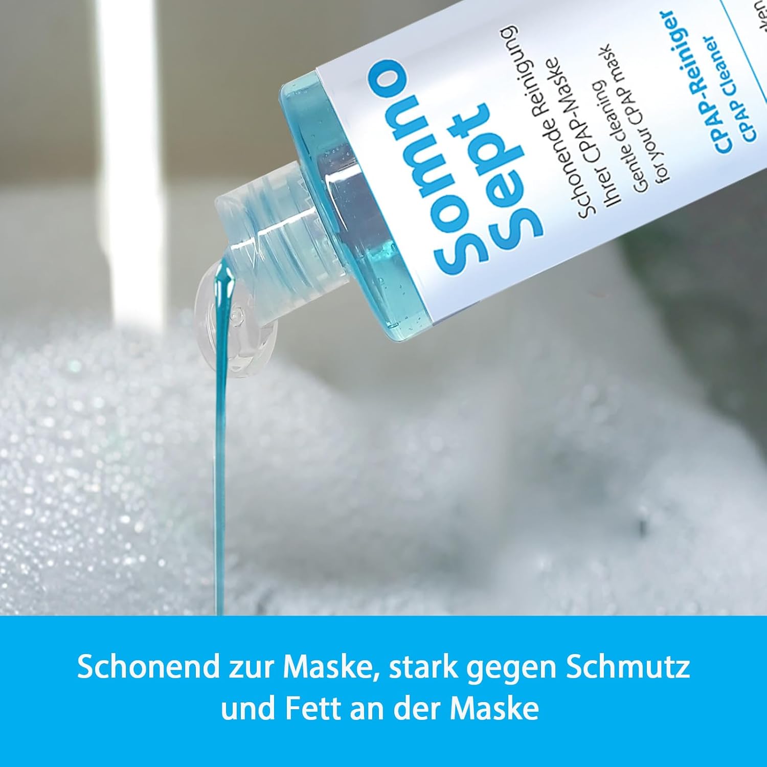 Detalle de SomnoSept CPAP-Reiniger 400 ml – Sanfte Reinigung von Maske, Schlauch und Zubehör