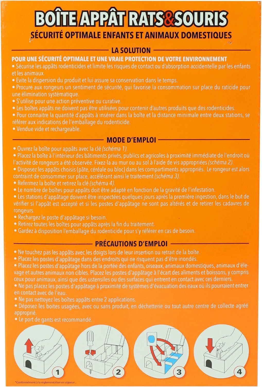 Detalle de CAUSSADE Boîte Pour Appât Rats & Souris