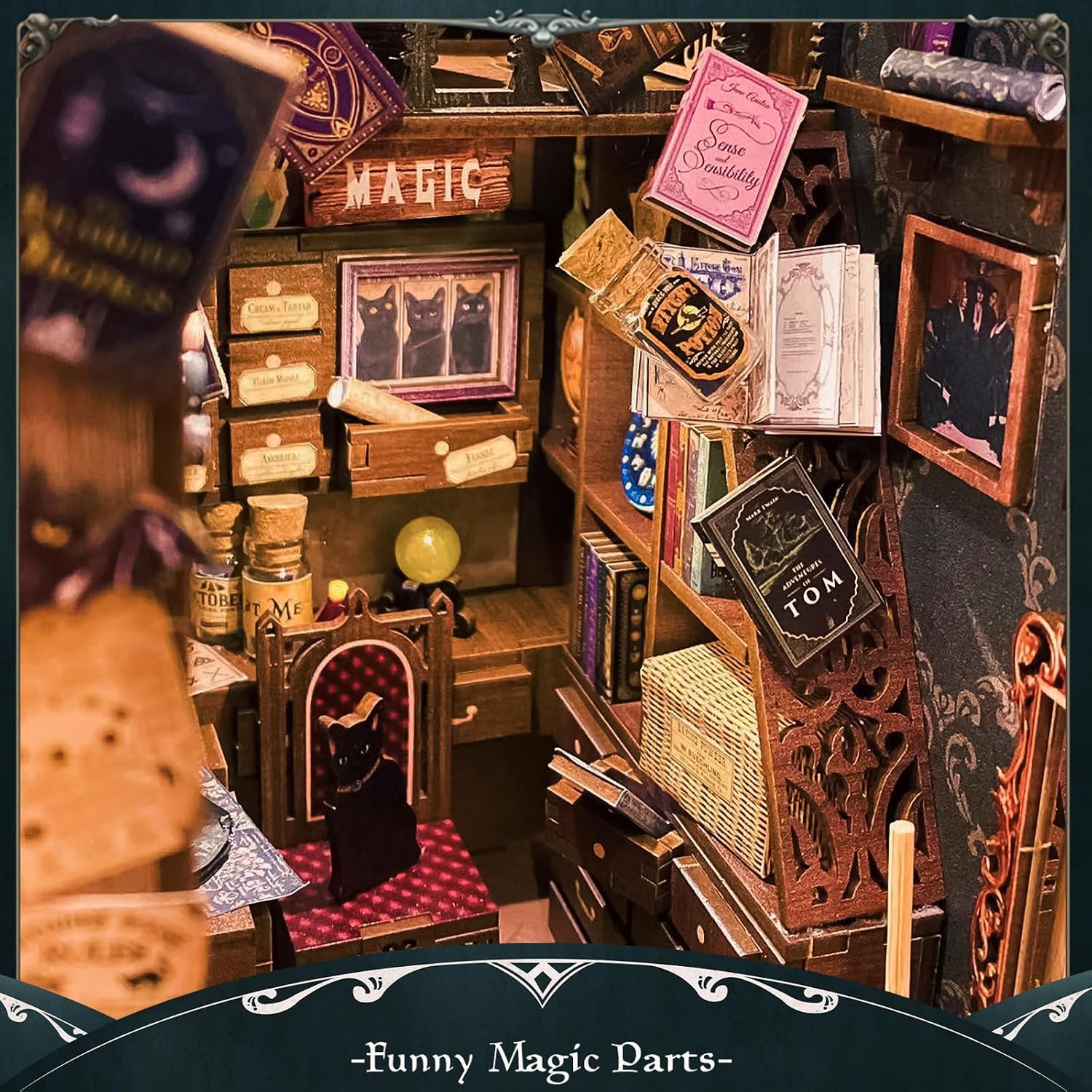 Thumbnail 5 de Book nook DIY miniature kit 282 pieces