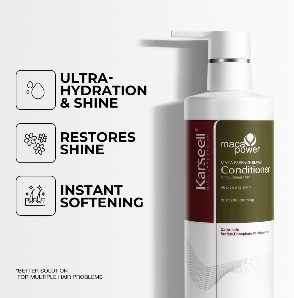 Detalle de Karseell Acondicionador Aceite de Argán Reparador 500ml 💇♀