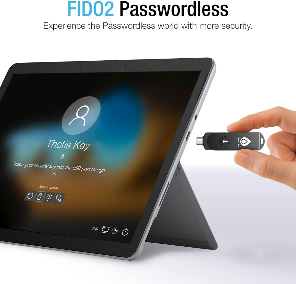 Thumbnail 2 de Thetis Pro FIDO2 Security Key with dual USB-A & USB-C and NFC for two-factor sign-in (HOTP support)