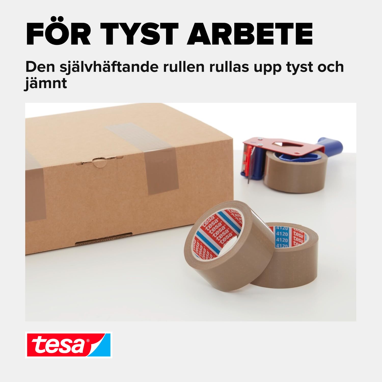 Detalle 1 de tesa tesapack STRONG packtejpset med handdispenser, 2 rullar 66 m x 50 mm