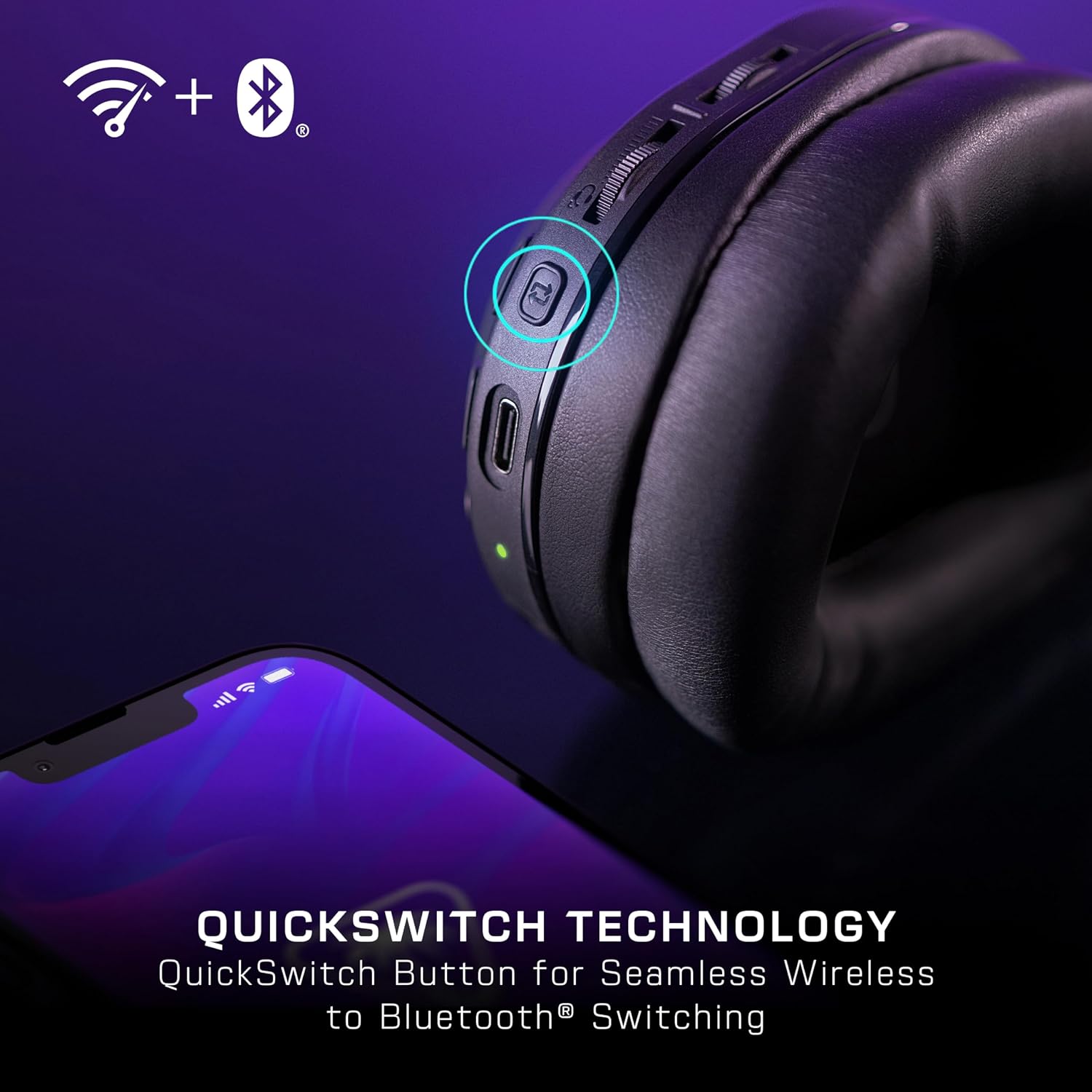 Detalle de Turtle Beach Stealth 500 Schwarz: kabelloses Gaming-Headset für Xbox (2,4 GHz & Bluetooth) mit bis zu 40 Std.