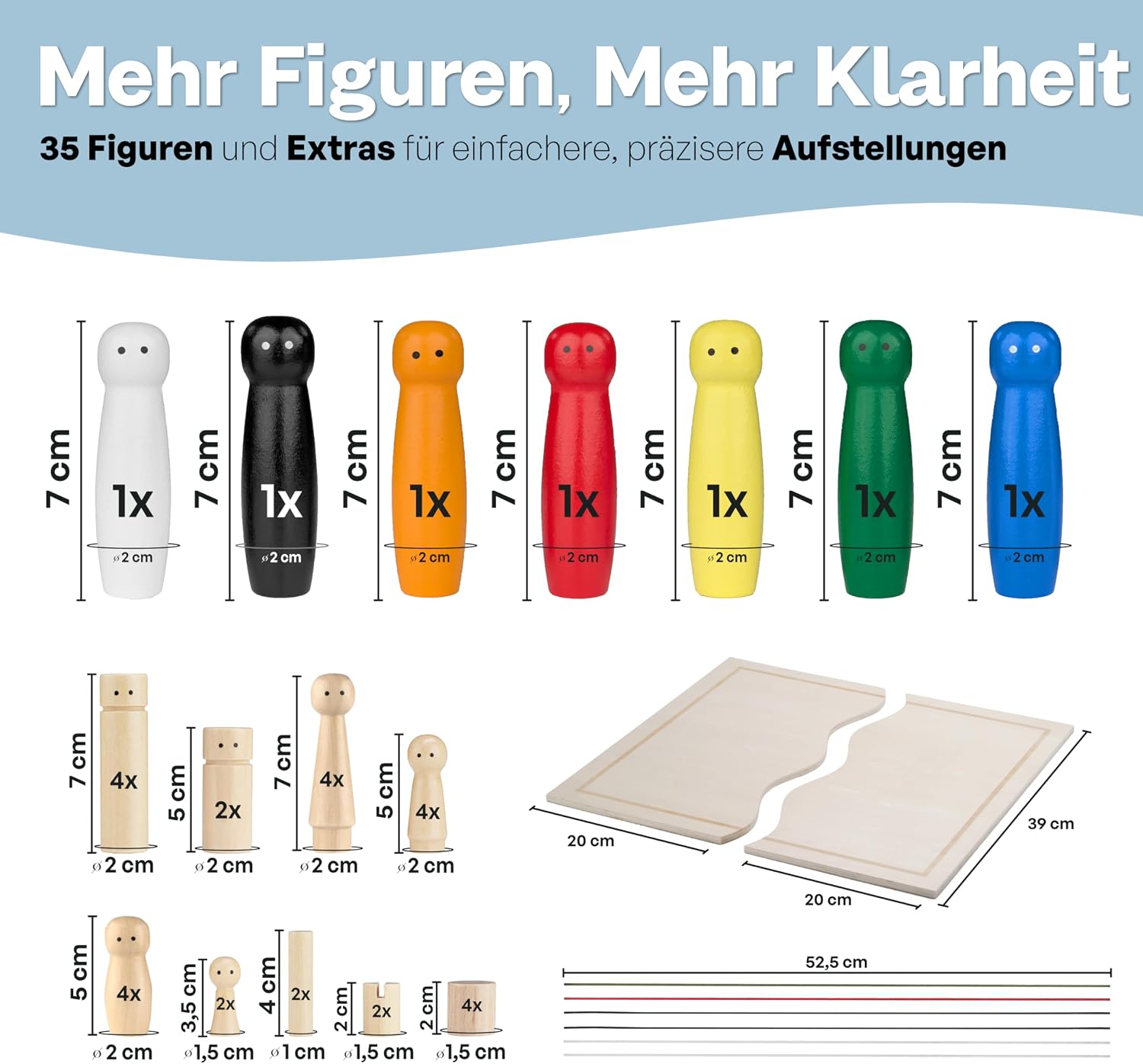 Detalle 2 de Systembrett Aufstellung Set 45 Teile